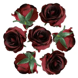 Burgundy Silk Roses Bulk Flowers 100pcs Wedding Floral Supplies